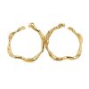 Paire de boucles d'oreilles Dior Nougat grand modèle en or jaune - 360 thumbnail