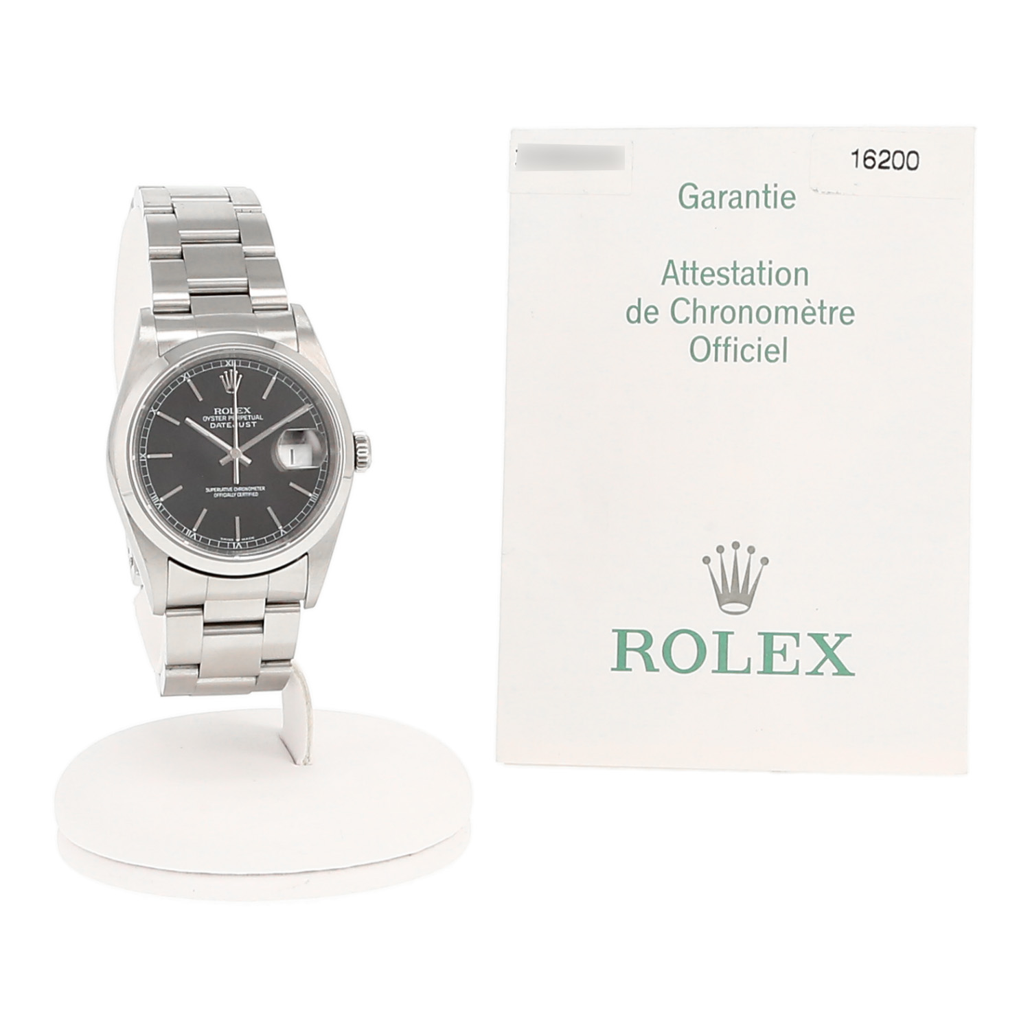 Rolex Datejust  in stainless steel Ref: Rolex - 16200  Circa 2004 - Detail D2
