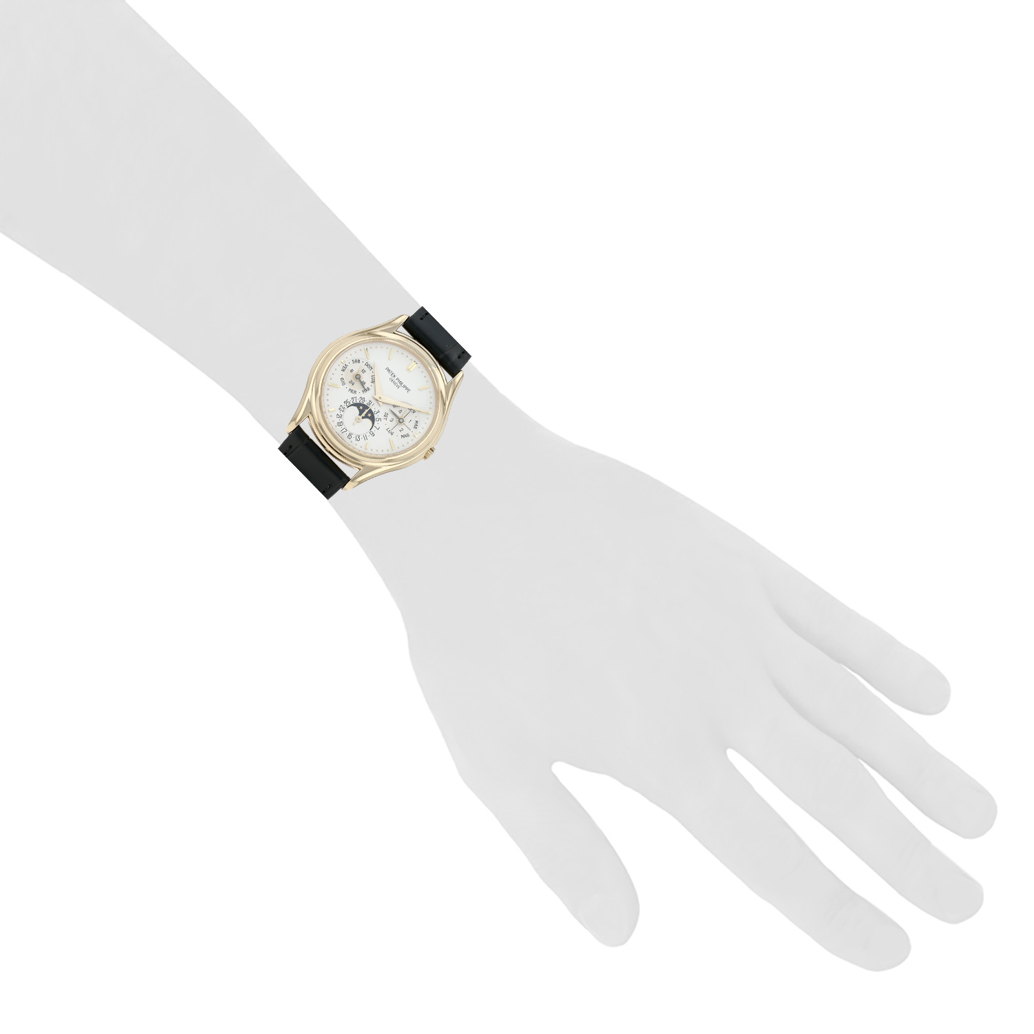 Montre Patek Philippe Perpetual Calendar en or jaune Ref: Patek Philippe - 3940  Vers 1993 - Detail D1