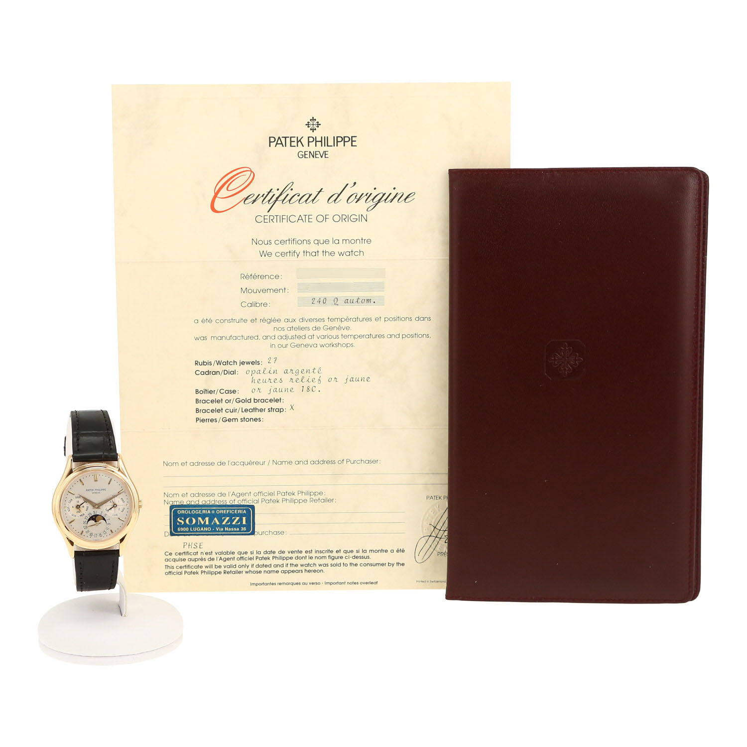 Montre Patek Philippe Perpetual Calendar en or jaune Ref: Patek Philippe - 3940  Vers 1993