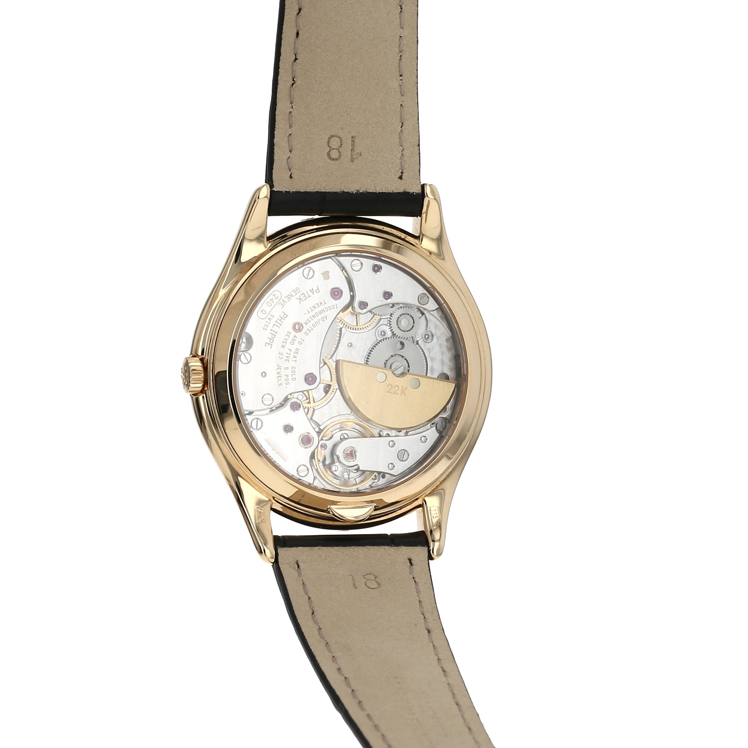 Montre Patek Philippe Perpetual Calendar en or jaune Ref: Patek Philippe - 3940  Vers 1993 - Detail D3