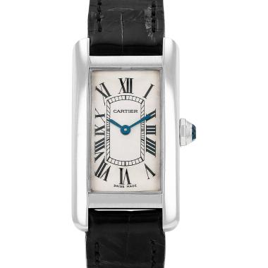 Reloj Cartier Tank Américaine modelo pequeño  de oro blanco Ref: Cartier - 2489  Circa 2000