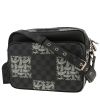 Borsa a tracolla Louis Vuitton  Editions Limitées in tela cerata con motivo a scacchi grigio Graphite e pelle nera - 00pp thumbnail