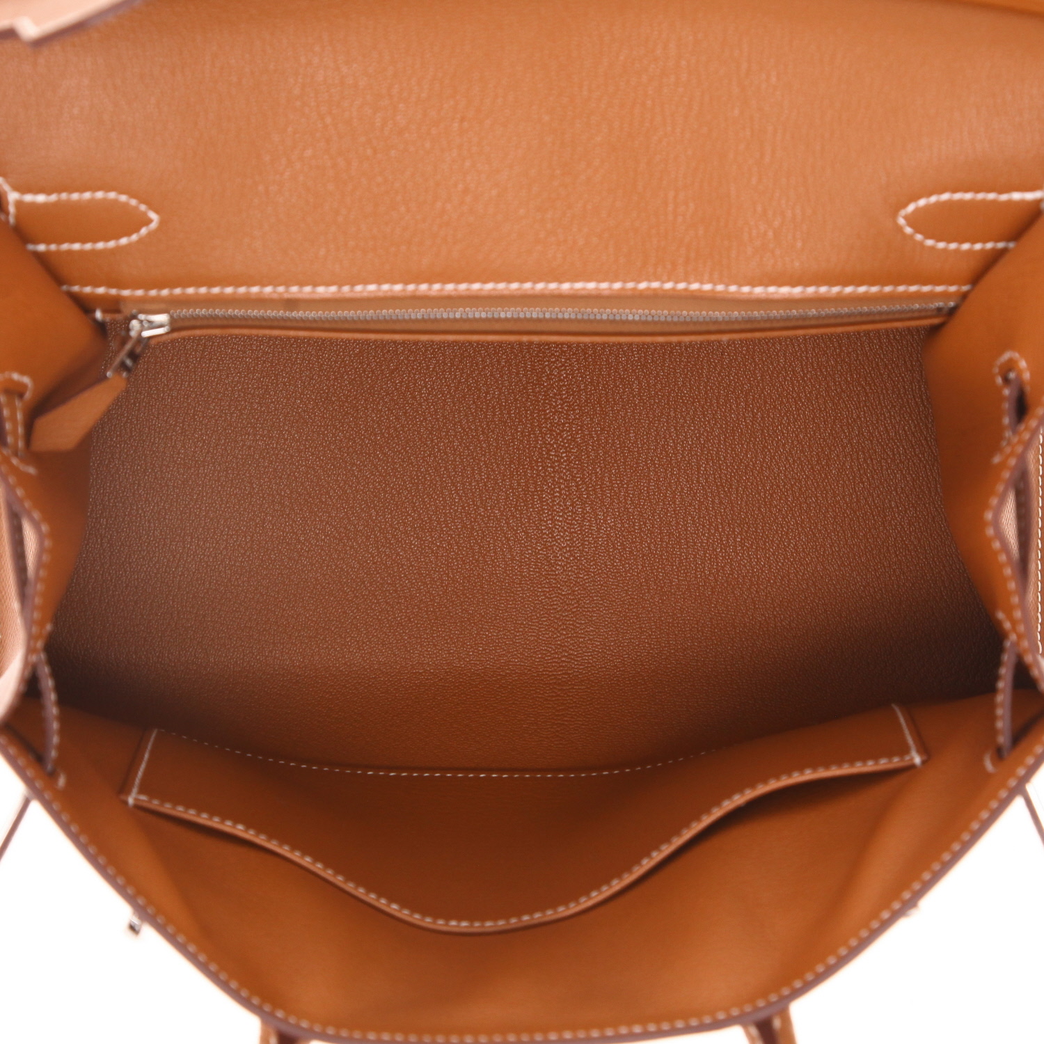 Bolso de mano Hermès  Birkin 30 cm en cuero epsom color oro - Detail D3