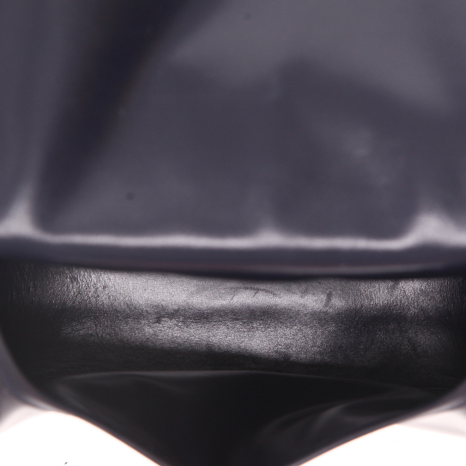 Hermès  Duffle shoulder bag  in navy blue box leather - Detail D3