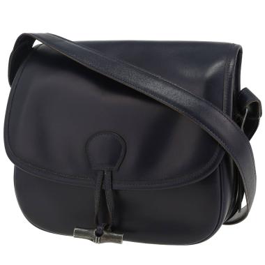 Borsa a tracolla Hermès  Duffle in pelle box blu marino