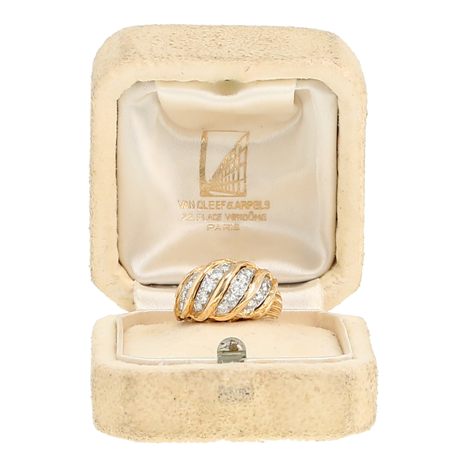 Anello  Van Cleef & Arpels  in oro giallo, platino e diamanti - Detail D2