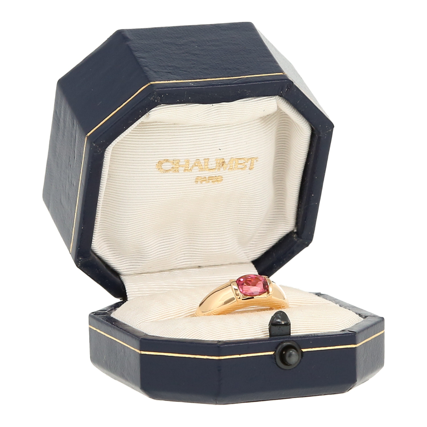 Sortija Chaumet Gioia de oro amarillo y zafiro rosa - Detail D2