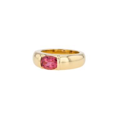 Anello Chaumet Gioia in oro giallo e zaffiro rosa
