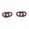 Paire de boucles d'oreilles Pomellato Catene en or rose, or noirci et tourmalines - 360 thumbnail