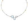 Articulated Pomellato Nudo necklace in pink gold, diamonds and topaz - 00pp thumbnail