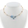 Articulated Pomellato Nudo necklace in pink gold, diamonds and topaz - 360 thumbnail