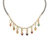 Pomellato  necklace in yellow gold, silver and colored stones - 00pp thumbnail