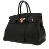 Bolso de mano Hermès  Birkin 35 cm en cuero granulado negro - 00pp thumbnail