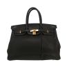 Bolso de mano Hermès  Birkin 35 cm en cuero granulado negro - 360 thumbnail