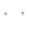 Paire de puces d'oreilles Tiffany & Co Fleur de Lis en or rose et diamants - 360 thumbnail