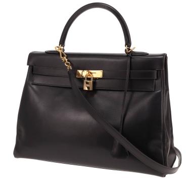 Hermès Kelly 35 cm handbag in Noir box leather