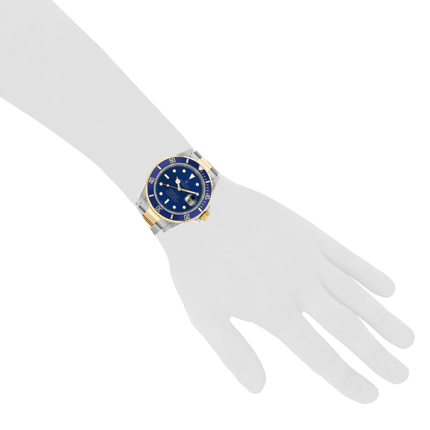 Montre Rolex Submariner Date en or et acier Ref: Rolex - 16613  Vers 1997 - Detail D1