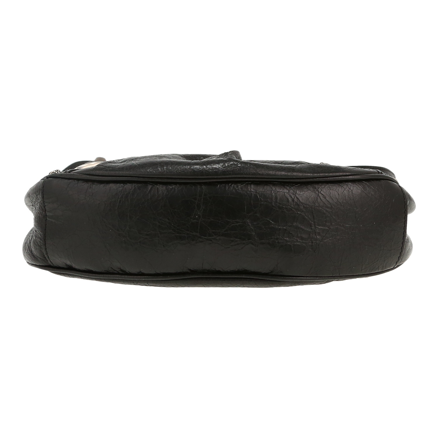 Balenciaga  Cagole shoulder bag  in black burnished leather - Detail D1