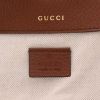 Gucci  1955 Horsebit small model  shoulder bag  in blue monogram denim canvas  and brown leather - Detail D2 thumbnail