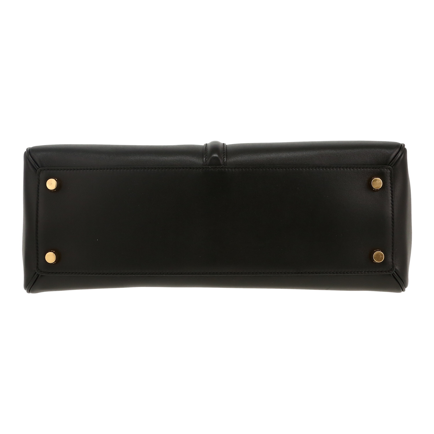 Bolso de mano Celine  16 modelo mediano  en cuero negro - Detail D1