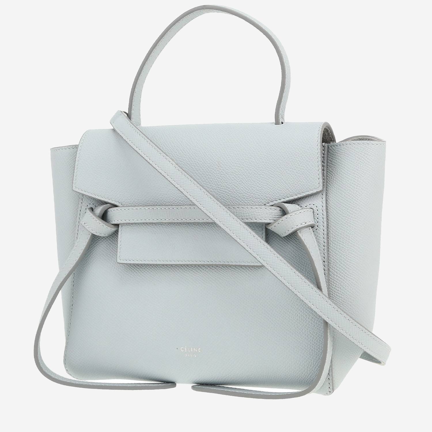 Bolso bandolera Celine  Belt Nano en cuero azul claro