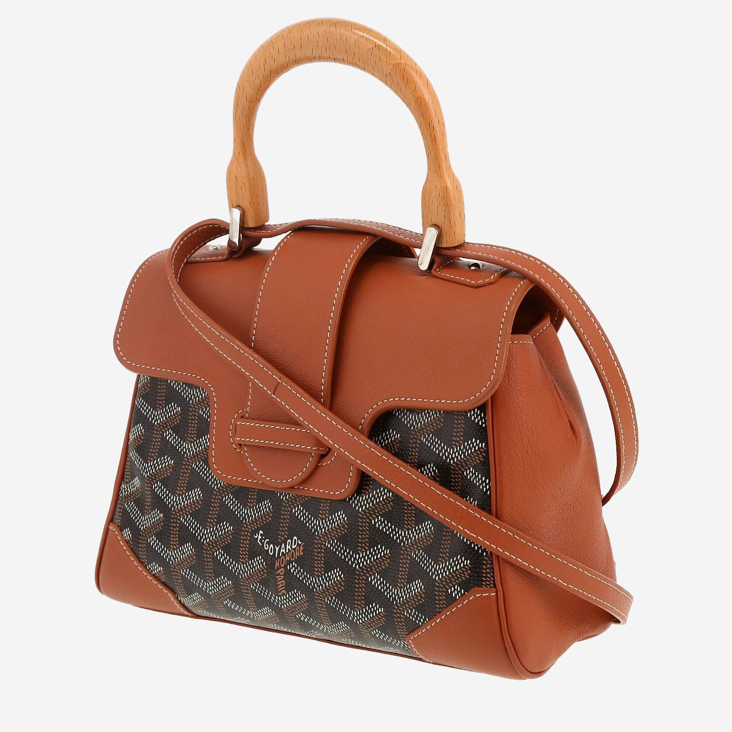 美品【GOYARD】ブラウン レザー SAIGON ミニ ハンドバッグ 楽天市場】ゴヤール サイゴン ミニの通販