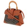 Borsa Goyard  Saigon mini  in tela Goyardine nera e pelle marrone - 00pp thumbnail