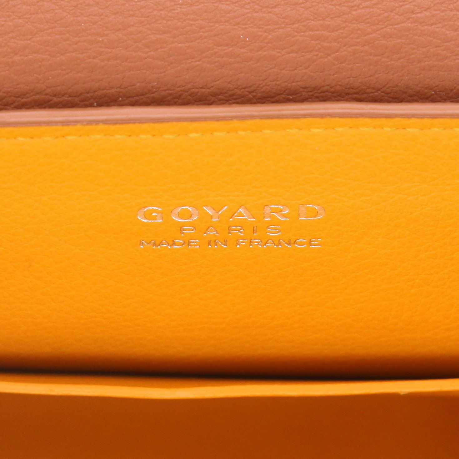 Goyard  Saigon mini  handbag  in black Goyard canvas  and brown leather - Detail D2