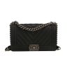 Sac bandoulière Chanel  Boy en cuir matelassé chevrons noir - 360 thumbnail