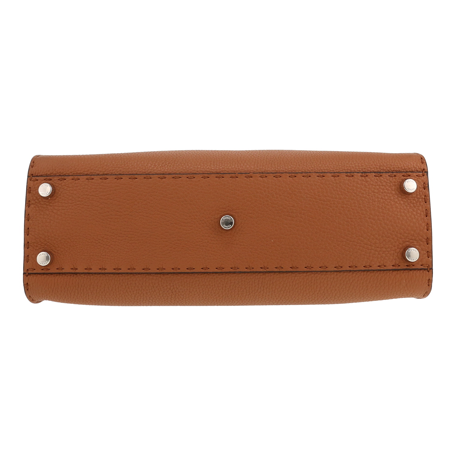 Borsa Fendi  Peekaboo Selleria modello medio  in pelle marrone - Detail D1