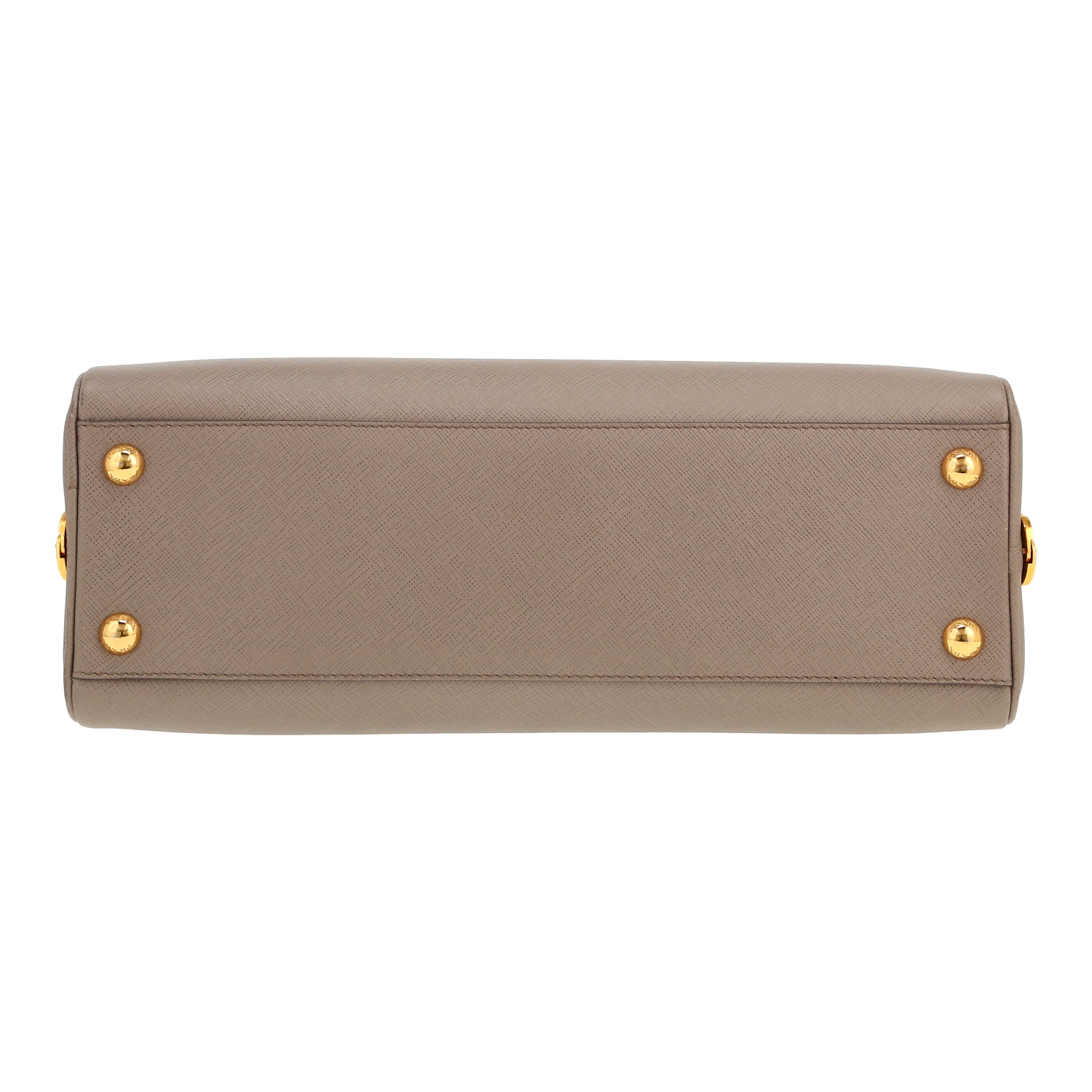 Sac à main Prada  Pyramid en cuir taupe - Detail D1
