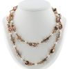 Marina B Cardan long necklace in yellow gold, amethyst and pearls - 360 thumbnail