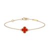 Bracelet Van Cleef & Arpels Sweet Alhambra en or rose et cornaline - 00pp thumbnail