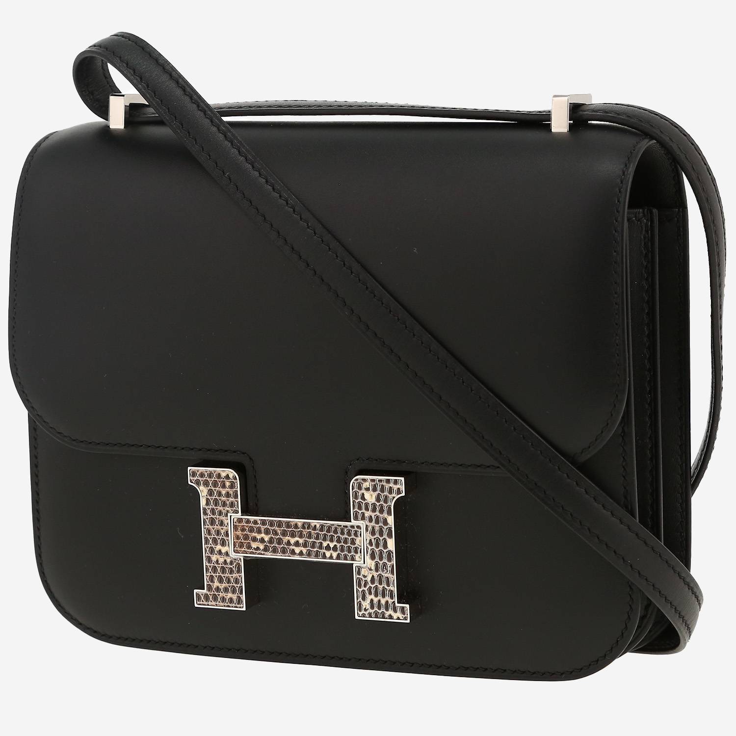 Hermès  Constance handbag  in black Swift leather