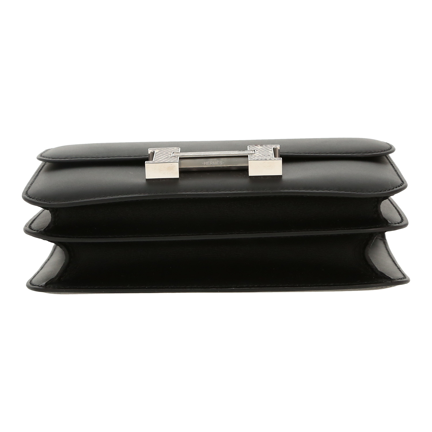 Hermès  Constance handbag  in black Swift leather - Detail D1