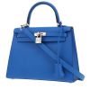 Bolso de mano Hermès  Kelly 25 cm en cuero epsom azul - 00pp thumbnail