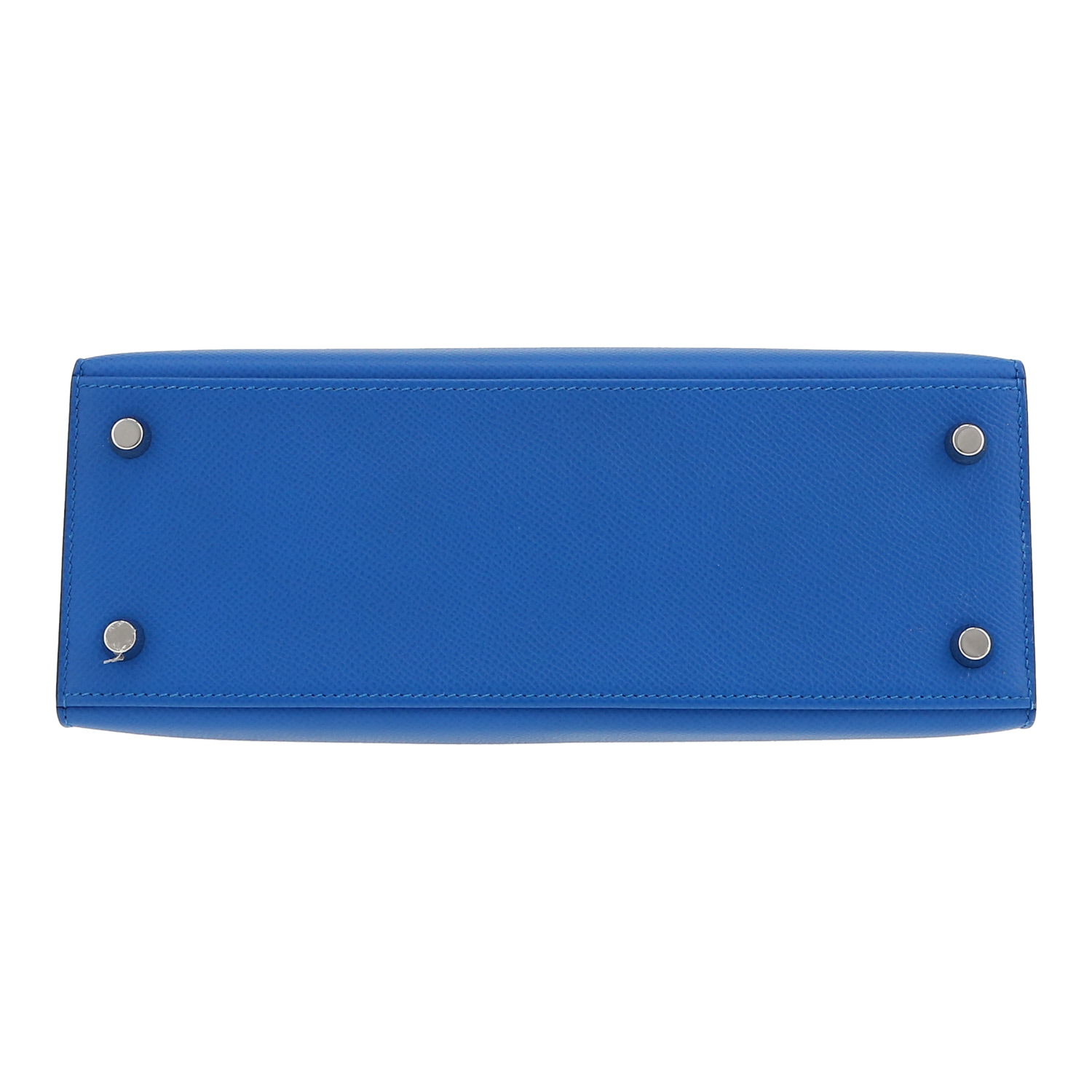 Hermès  Kelly 25 cm handbag  in blue epsom leather - Detail D1