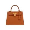 Bolso de mano Hermès  Kelly 25 cm en cuero epsom color oro - 360 thumbnail