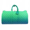 Bolso de fin de semana Louis Vuitton  Keepall Editions Limitées en cuero monogram huella verde y azul - 360 thumbnail