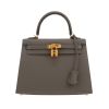 Borsa Hermès  Kelly 25 cm in pelle Epsom grigio antracite - 360 thumbnail