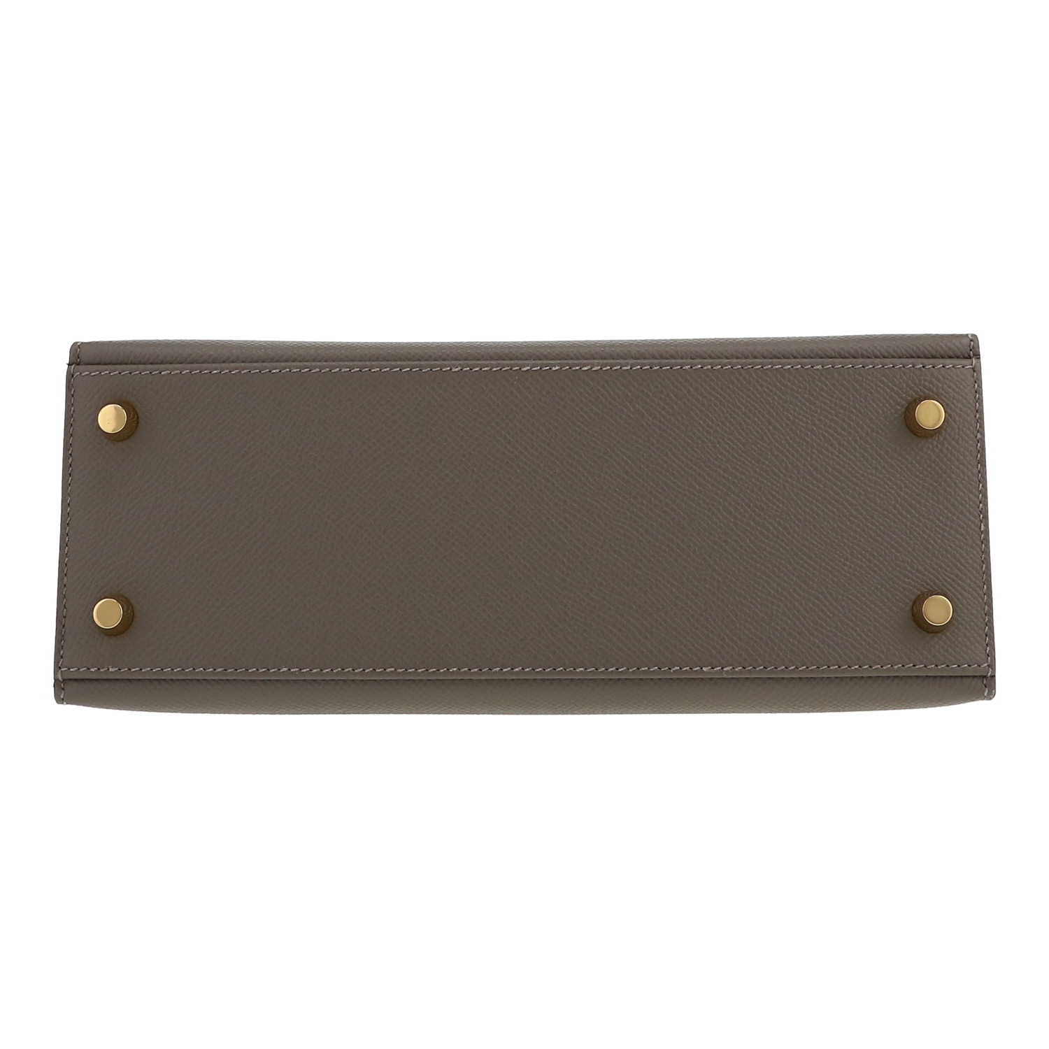Hermès  Kelly 25 cm handbag  in anthracite grey epsom leather - Detail D1