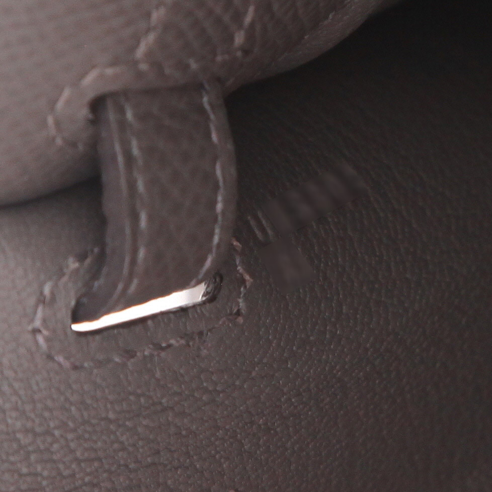 Sac à main Hermès  Kelly 25 cm en cuir epsom gris anthracite - Detail D4