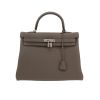 Bolso de mano Hermès  Kelly 35 cm en cuero togo gris - 360 thumbnail