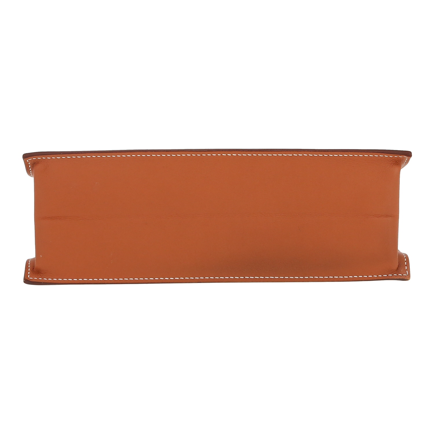 Bolso de mano Hermès  Kelly Danse en cuero swift color oro - Detail D1