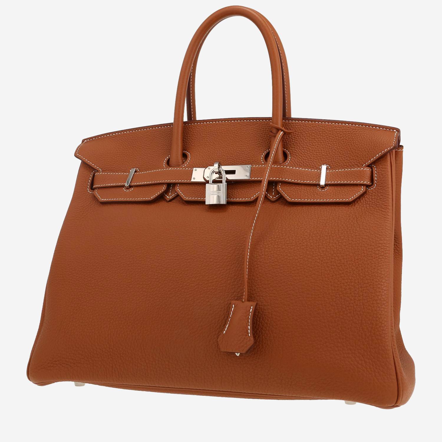 Bolso de mano Hermès  Birkin 35 cm en cuero togo color oro