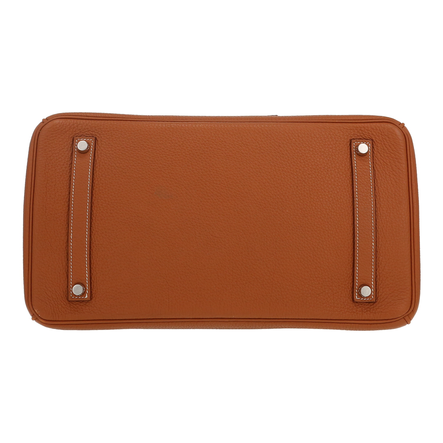 Bolso de mano Hermès  Birkin 35 cm en cuero togo color oro - Detail D1