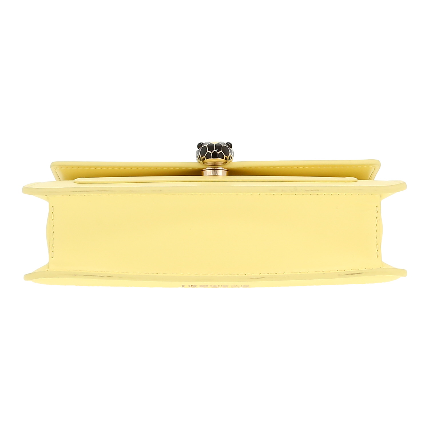 Sac à main Bulgari  Serpenti Forever en cuir jaune - Detail D1