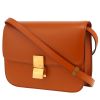 Borsa a tracolla Celine  Classic Box in pelle marrone - 00pp thumbnail