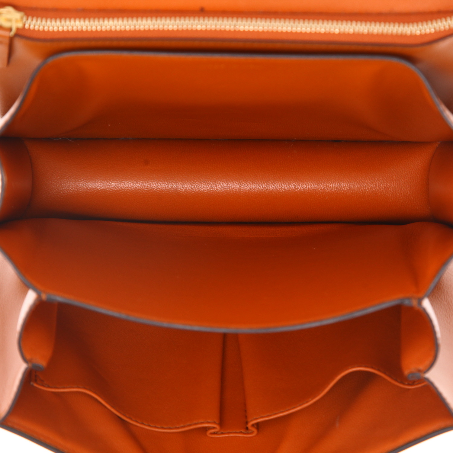 Sac bandoulière Celine  Classic Box en cuir marron - Detail D3